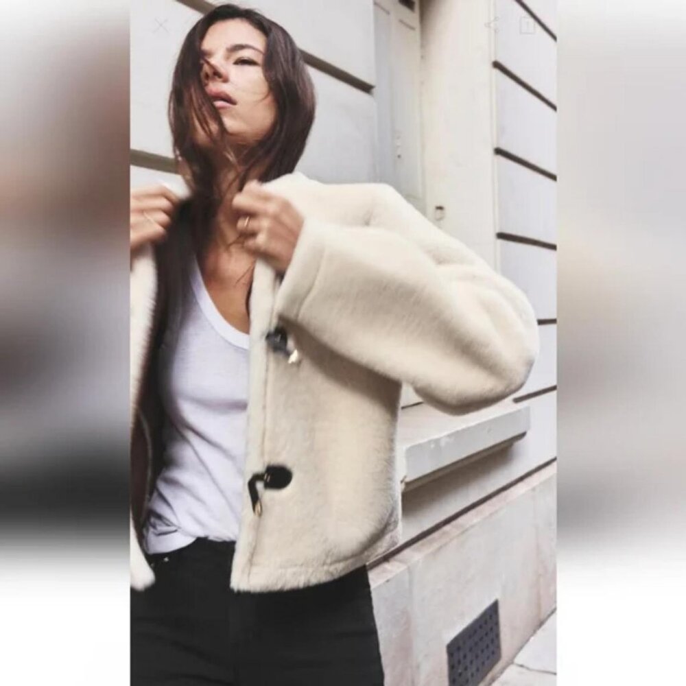 ZARA DOUBLE-FACED TOGGLE JACKET